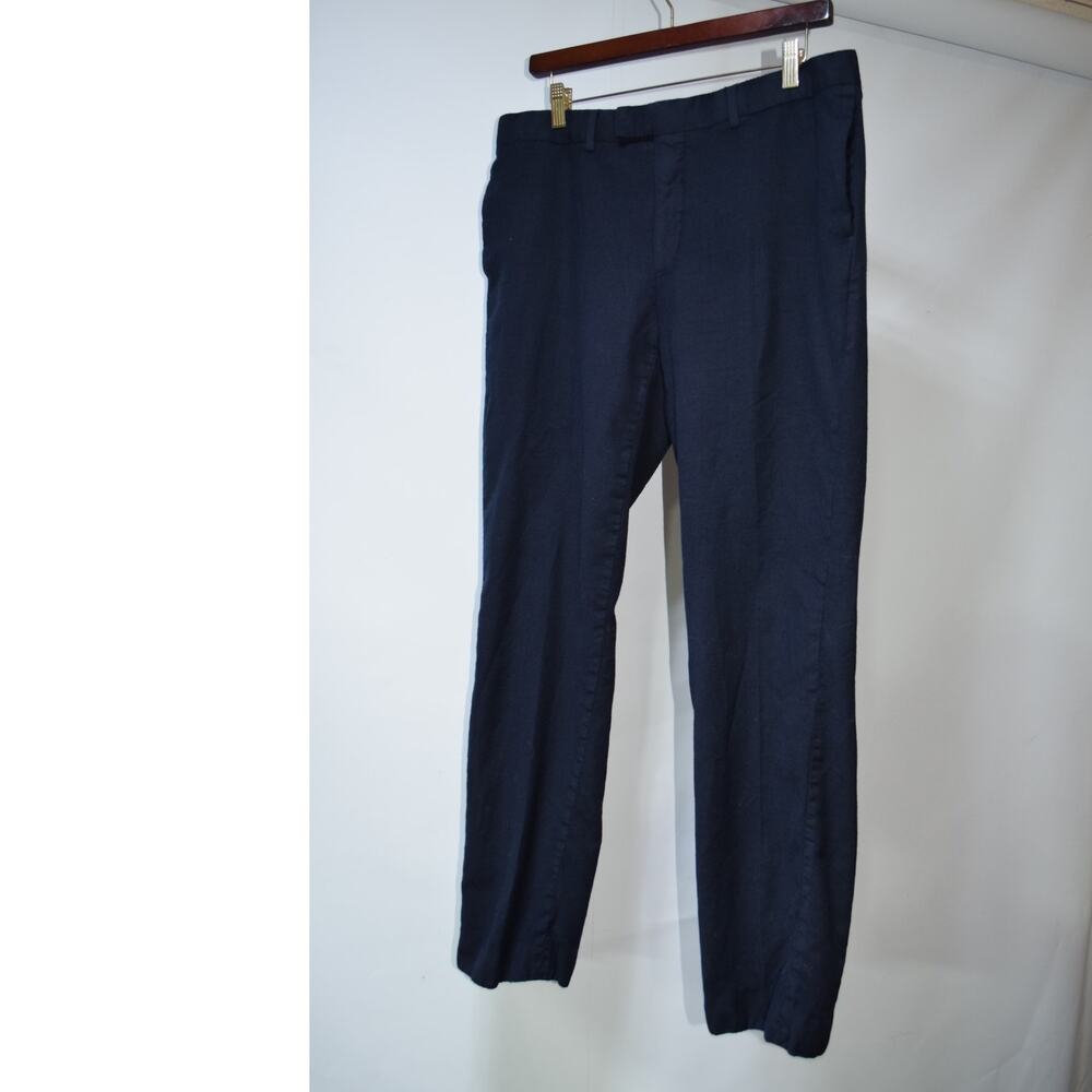 Sandro Paris Men’s Navy 100% Wool Tailored Dress Pants Size 42 US 32